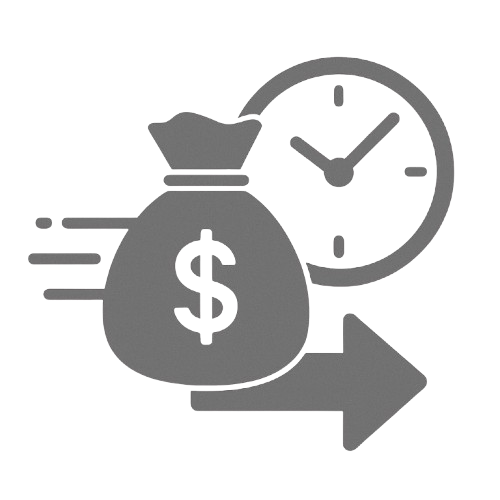 icono ahorra dinero y tiempo