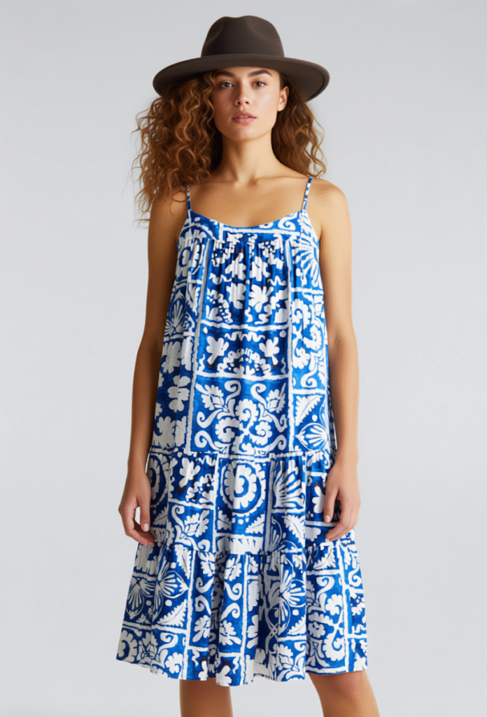 tania posando con un sombrero