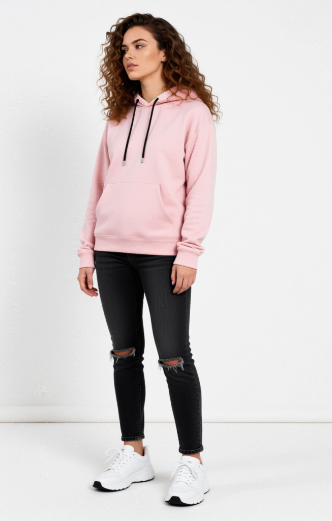 tania posando de perfil