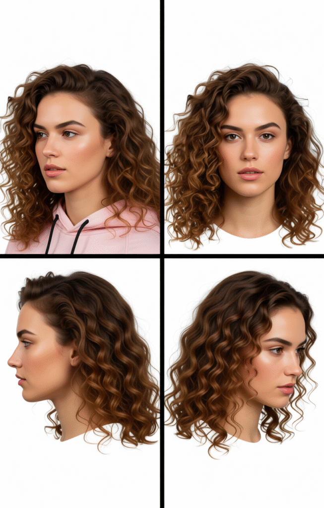 cabeza tania en varias direcciones